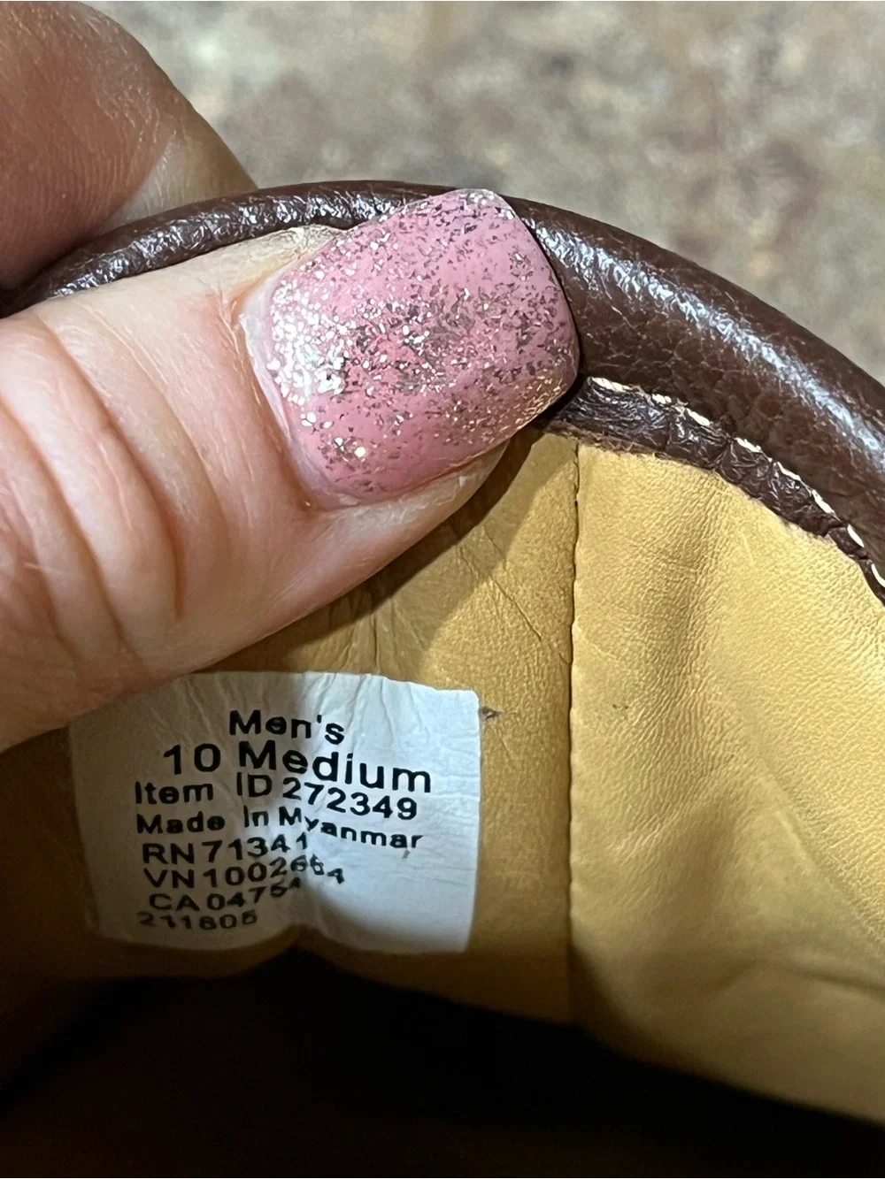 L.L.Bean Elkhide Leather Slipper Scuffs Men’s 10M Brown 272349 Slip On